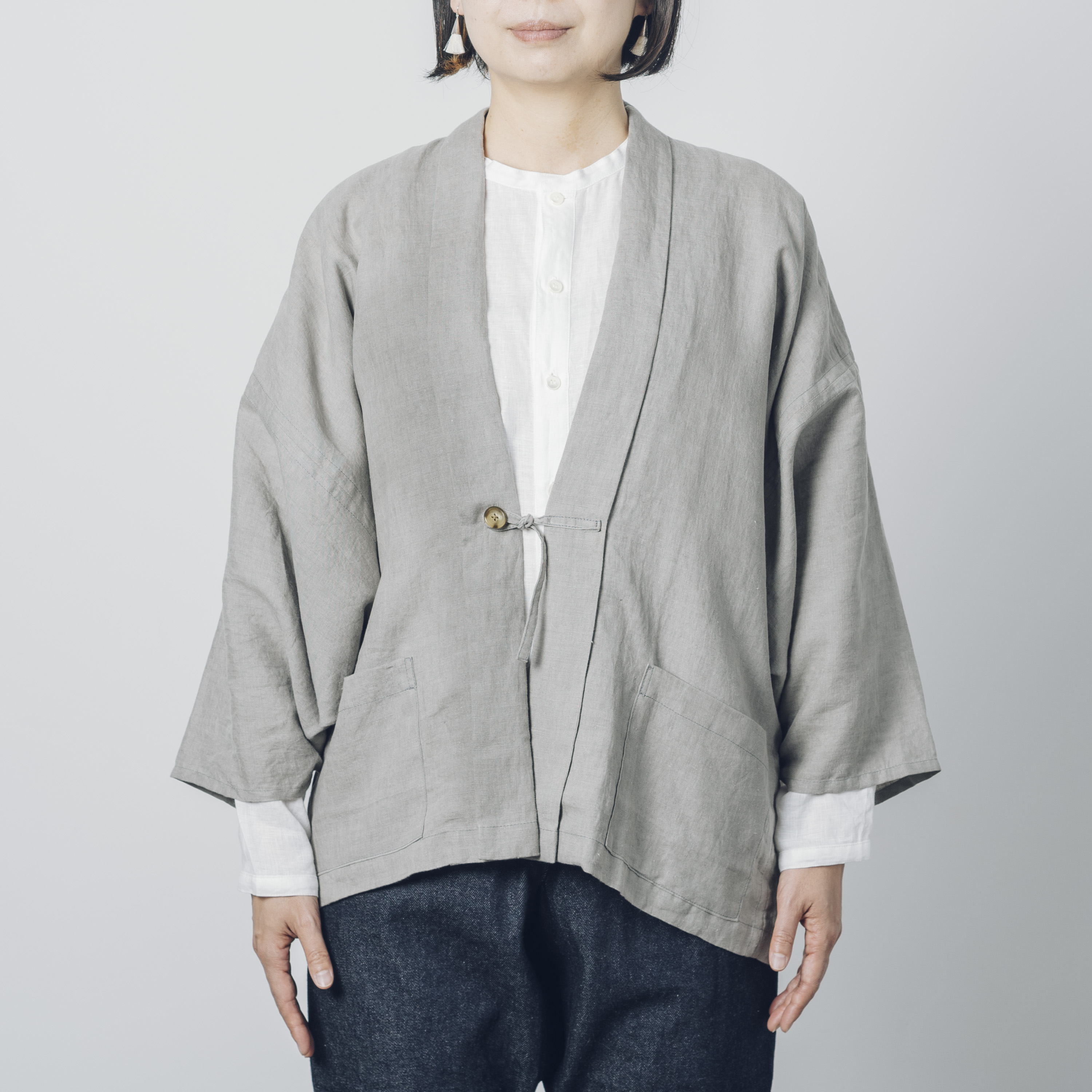 ＜申し込み開始前です。今しばらくお待ちください。＞【オンライン開催】裁ちも縫いもまっすぐだけの、羽織づくりワークショップ。