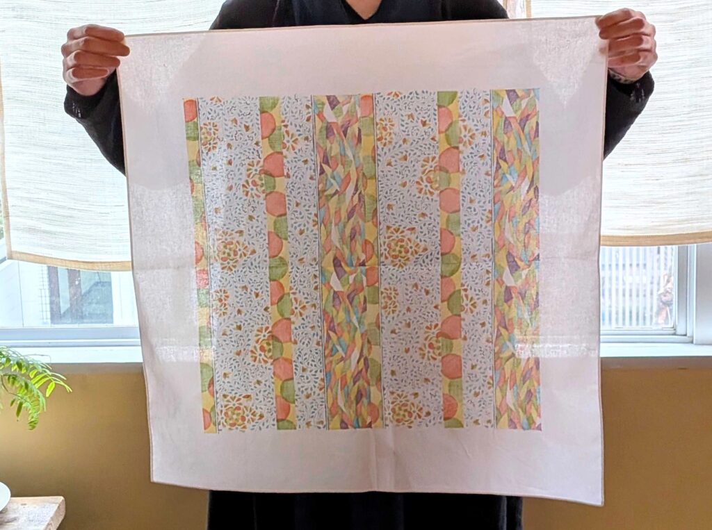 伝統の染め技術を身近に感じる。江戸更紗で染める風呂敷づくり。